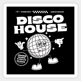 DISCO HOUSE  - Disco Ballin (White) Magnet